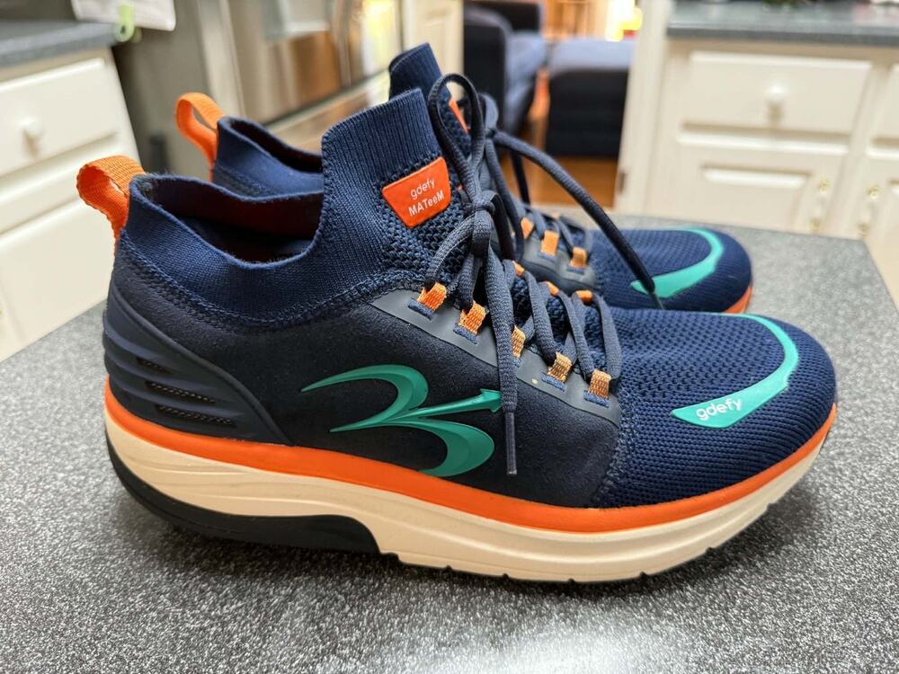 GDefy Gravity Defyer MATeeM Men’s Shoes Size 9 Navy Orange VersoShock Walking